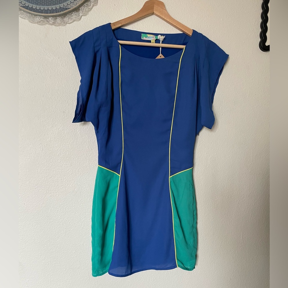 English Rose Colorblock Mini Dress